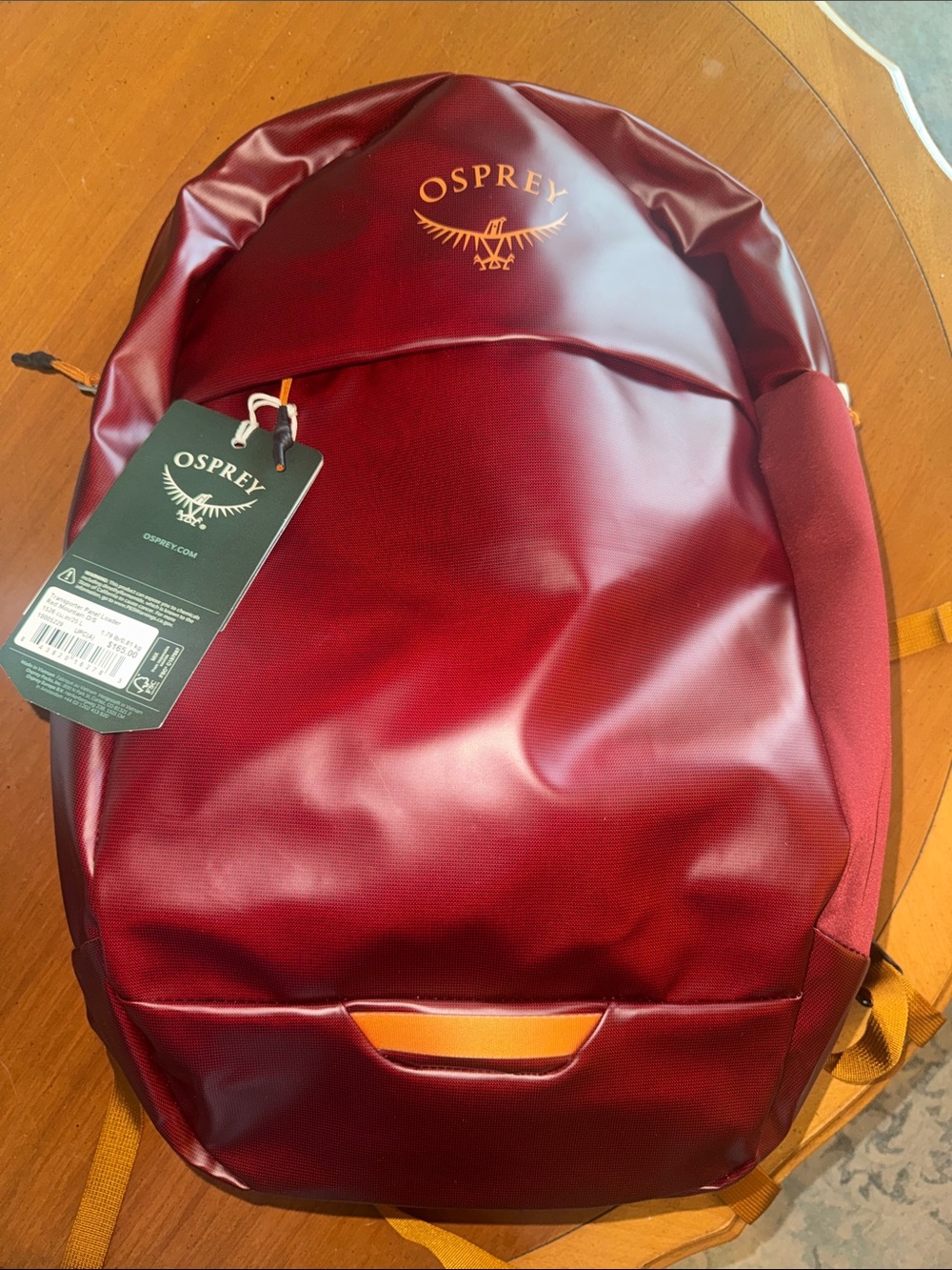 OSPREY Transporter Panel Loader 25L Deep Burgundy Backpack with Gold Logo NWT